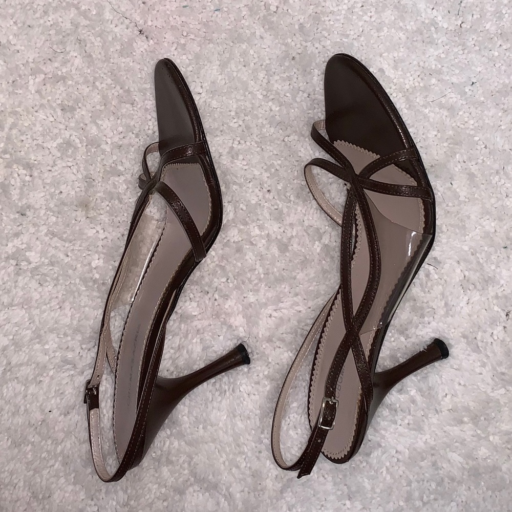 BCBG Max Azria Chocolate Kitten Heel Sandal - Picture 4 of 8